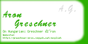 aron greschner business card